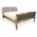 Silver Rattan Bed